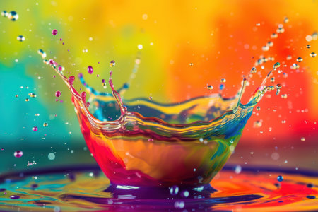 Colorful splash of liquid artの素材