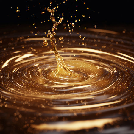 Splashing golden liquidの素材