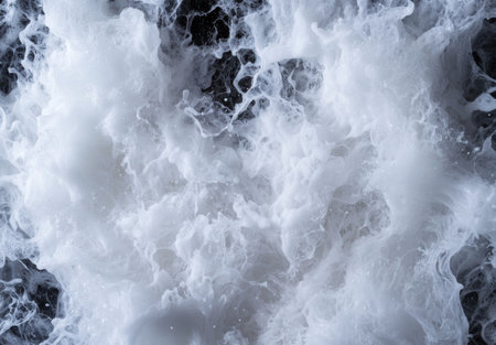 Crashing waves and foaming waterの素材