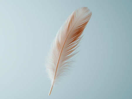 Soft feather against a pastel backgroundの素材