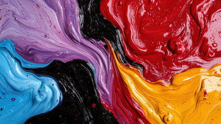 Vibrant abstract paint swirlsの素材