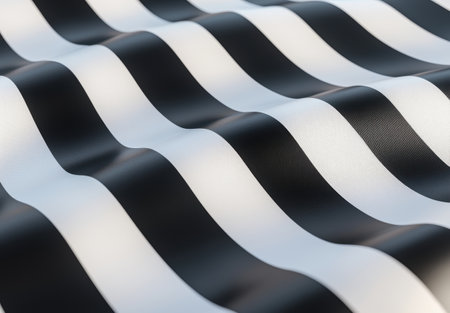 abstract black and white wavy patternの素材