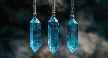 Hanging blue crystal pendantsの素材
