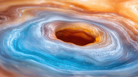 Vibrant agate gemstone slice with swirling patternsの素材