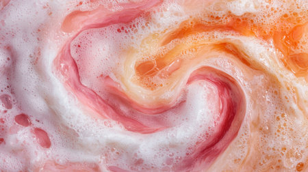 Vibrant abstract swirling paint textureの素材
