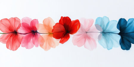 Vibrant floral arrangement with colorful petalsの素材