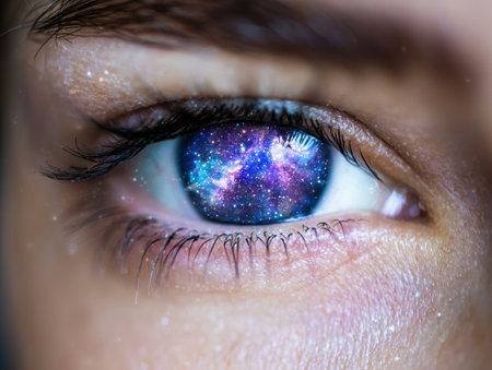 Cosmic eye reflecting the universeの素材