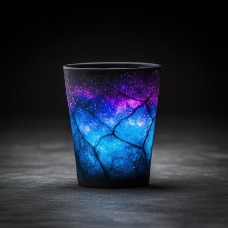 Glowing galaxy glass tumblerの素材