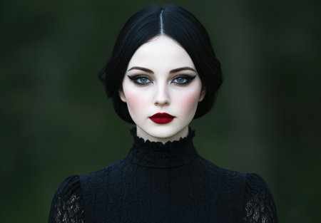 dramatic gothic beauty portraitの素材