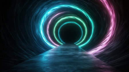 Glowing tunnel of lightの素材