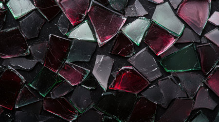 Shattered glass mosaic with vibrant colorsの素材