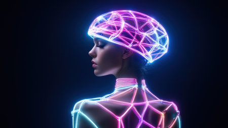 Futuristic human brain conceptの素材