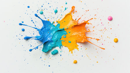 Colorful paint splatter abstract backgroundの素材