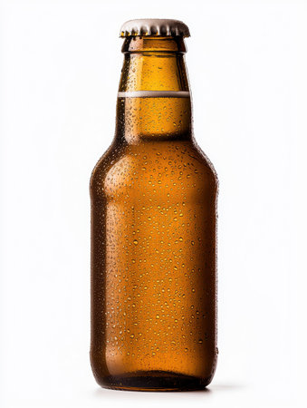 Refreshing beer bottle with condensationの素材