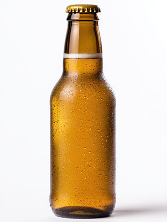 Refreshing beer bottle with condensationの素材