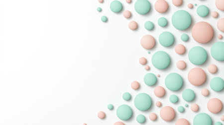 Pastel colored macarons on a white backgroundの素材