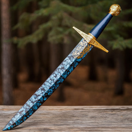 Ornate medieval sword with intricate designの素材