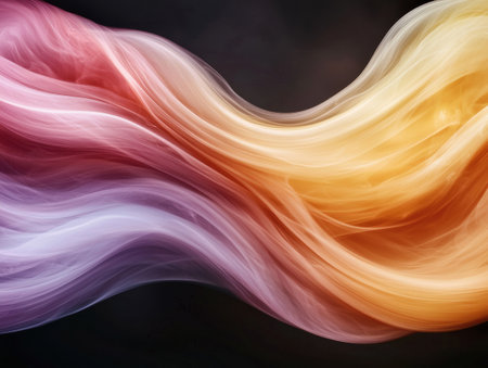 Vibrant abstract wave of colorの素材