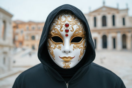 Mysterious venetian carnival maskの素材