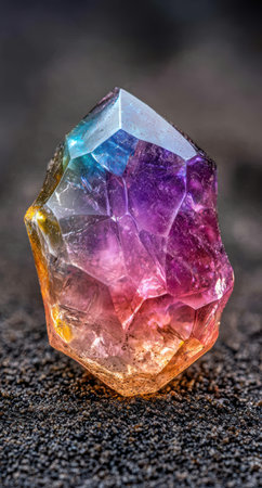 Colorful crystal quartz gemstoneの素材