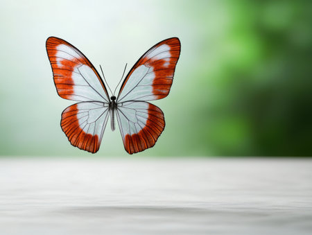 Vibrant orange butterfly with detailed wingsの素材