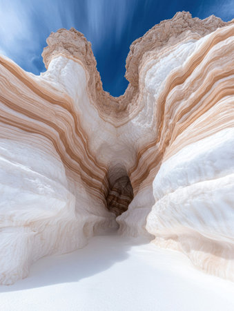 Stunning natural ice cave formationの素材