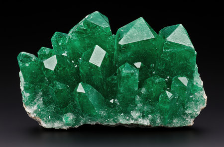 Vibrant green quartz crystal clusterの素材