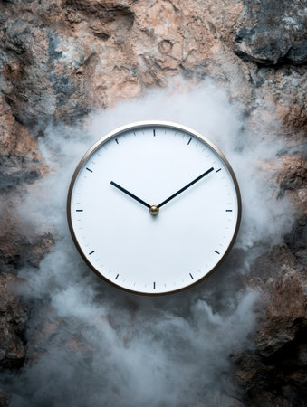 time passing by in a misty caveの素材