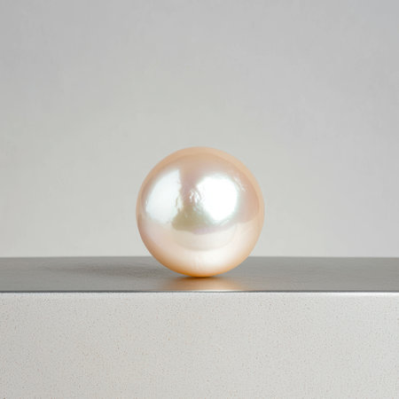 Elegant pearl on a minimalist surfaceの素材