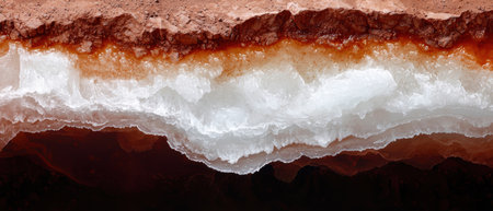 Vibrant mineral crystal formation in natural environmentの素材