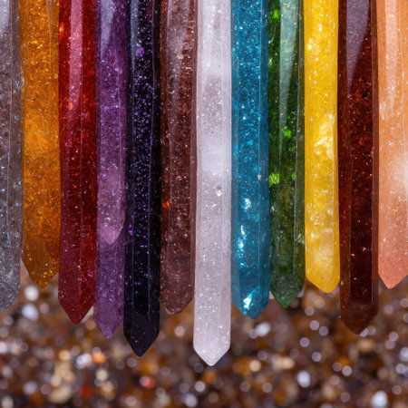 Colorful crystal quartz gemstonesの素材