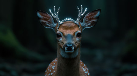 Elegant deer with sparkling antlersの素材