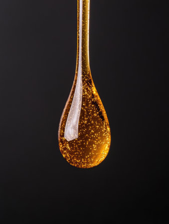 Sparkling golden water dropletの素材