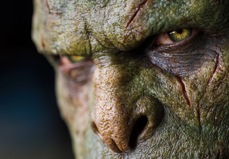 Close-up of a reptilian eye in the wildの素材