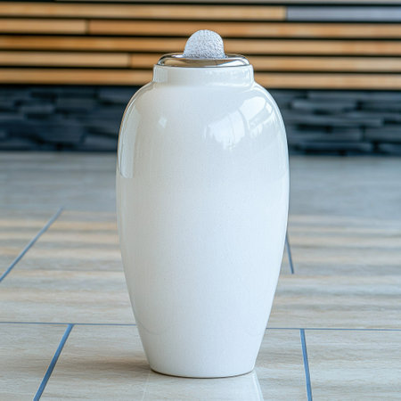 Elegant white ceramic decorative vaseの素材