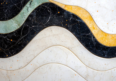 abstract marble and metal background with waves and texturesの素材