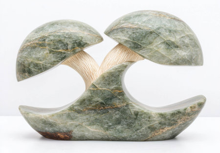 Abstract stone mushroom sculptureの素材