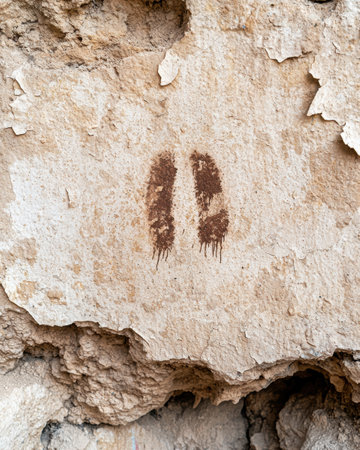 ancient rock wall with natural patternsの素材