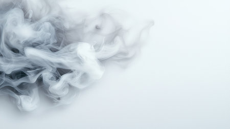 abstract smoke swirls on white backgroundの素材