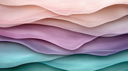 abstract landscape of rolling hills in soft pastel colorsの素材