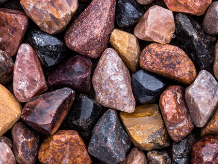 Assortment of natural gemstones and mineralsの素材
