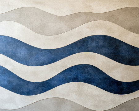 abstract landscape with rolling hills and wavesの素材