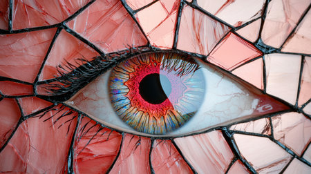 Vibrant abstract eye close-upの素材