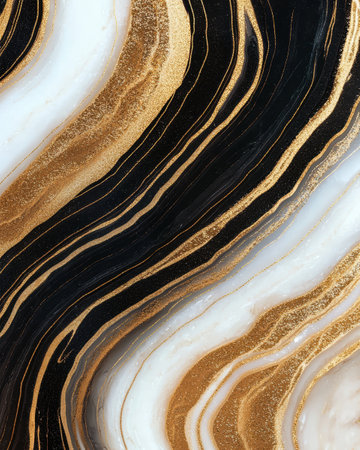 Elegant gold and black marble texture backgroundの素材