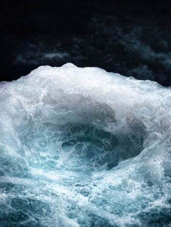 Crashing waves of icy waterの素材