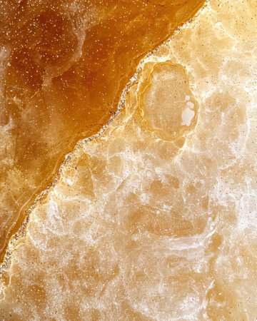 Closeup of natural honey dripping from honeycombの素材