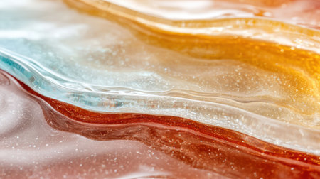 Closeup of colorful glass with liquidの素材