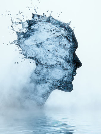 Surreal water splash portraitの素材