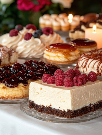 Delicious assortment of homemade dessertsの素材