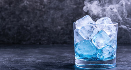 Icy cold drink with smokeの素材